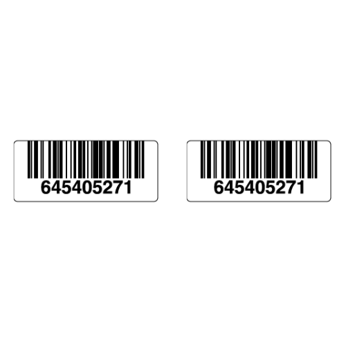 2 Across 1.1875" x .50" Barcode Label