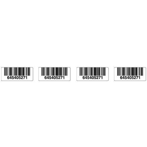 4 Across 1.1875" x .50" Barcode Label